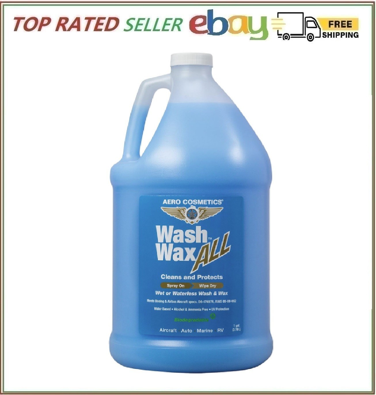 Wet or Waterless Car Wash Wax 128 fl. oz. Aircraft Quality for your Car, RV, …