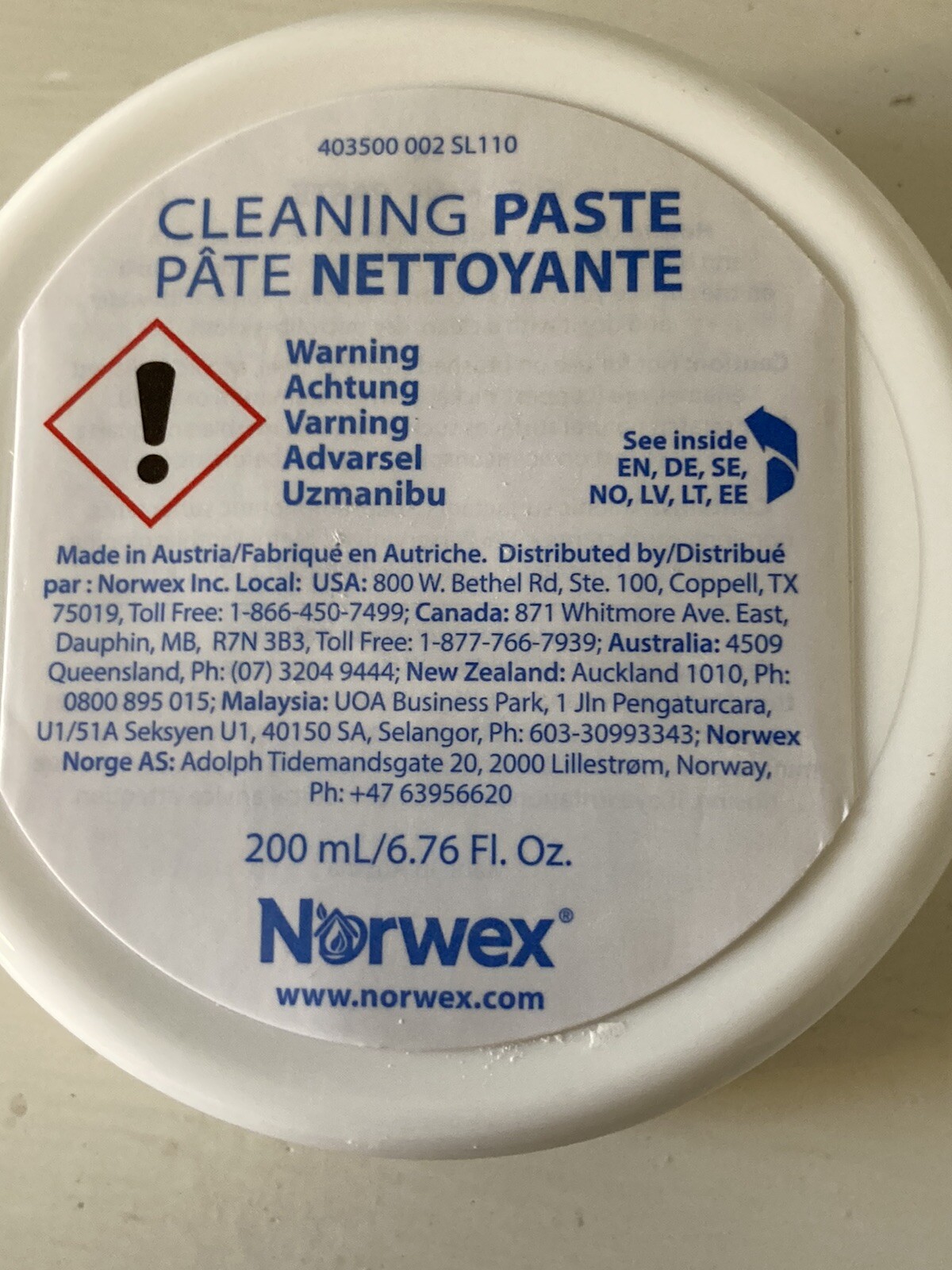 NEW Norwex Cleaning Paste 6.76 Oz. Multi Surface Cleaner And 2 Spirinett Pack