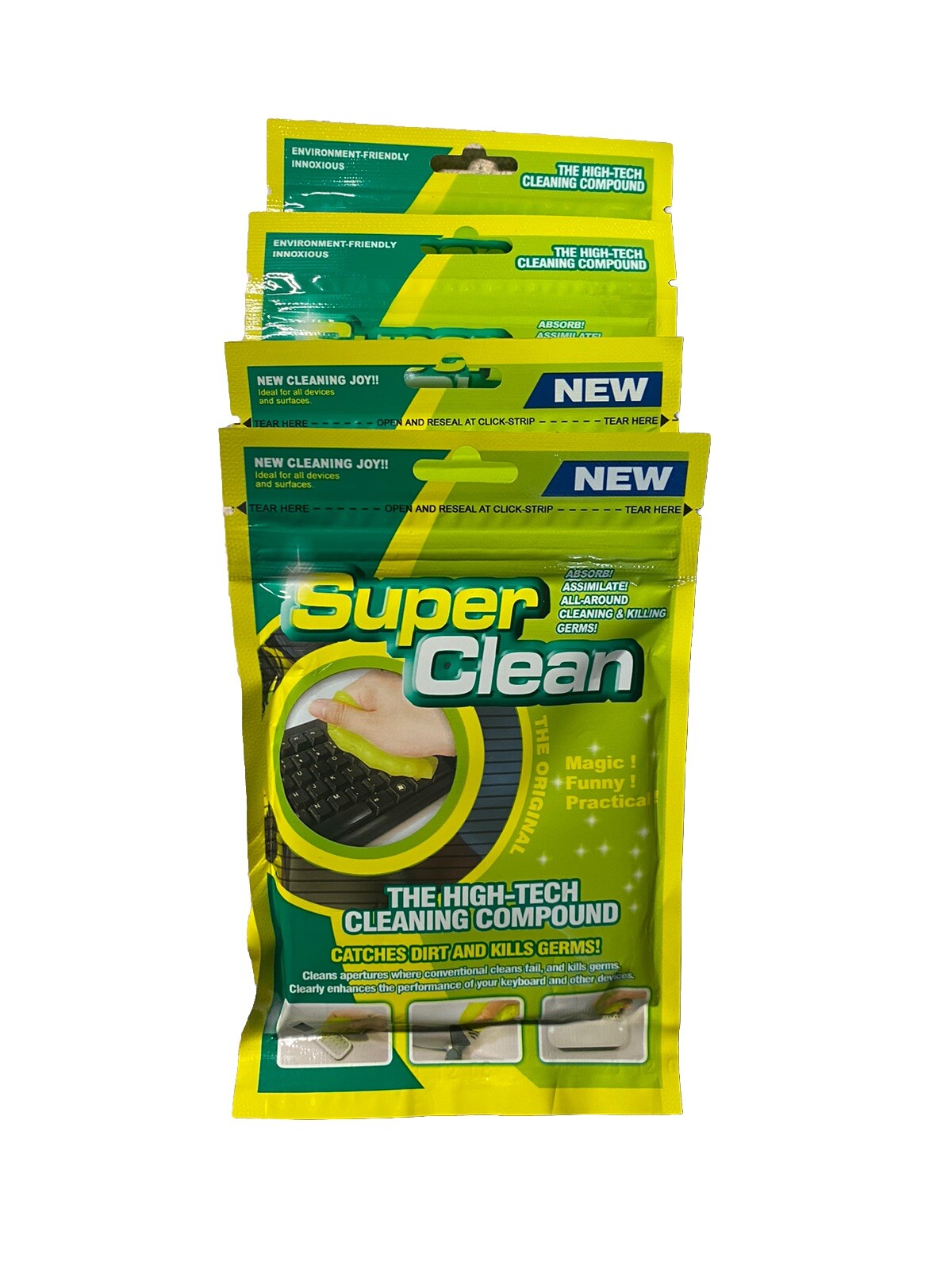 4 Super Clean Universal Cleaning Gel for PC Tablet Laptop Keyboard Dirt Cleaner