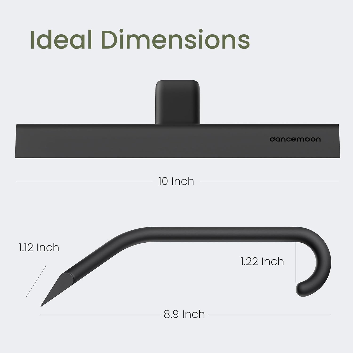 Stylish Black Shower Squeegee: All-in-One Silicone Design for Streak-Free Shine