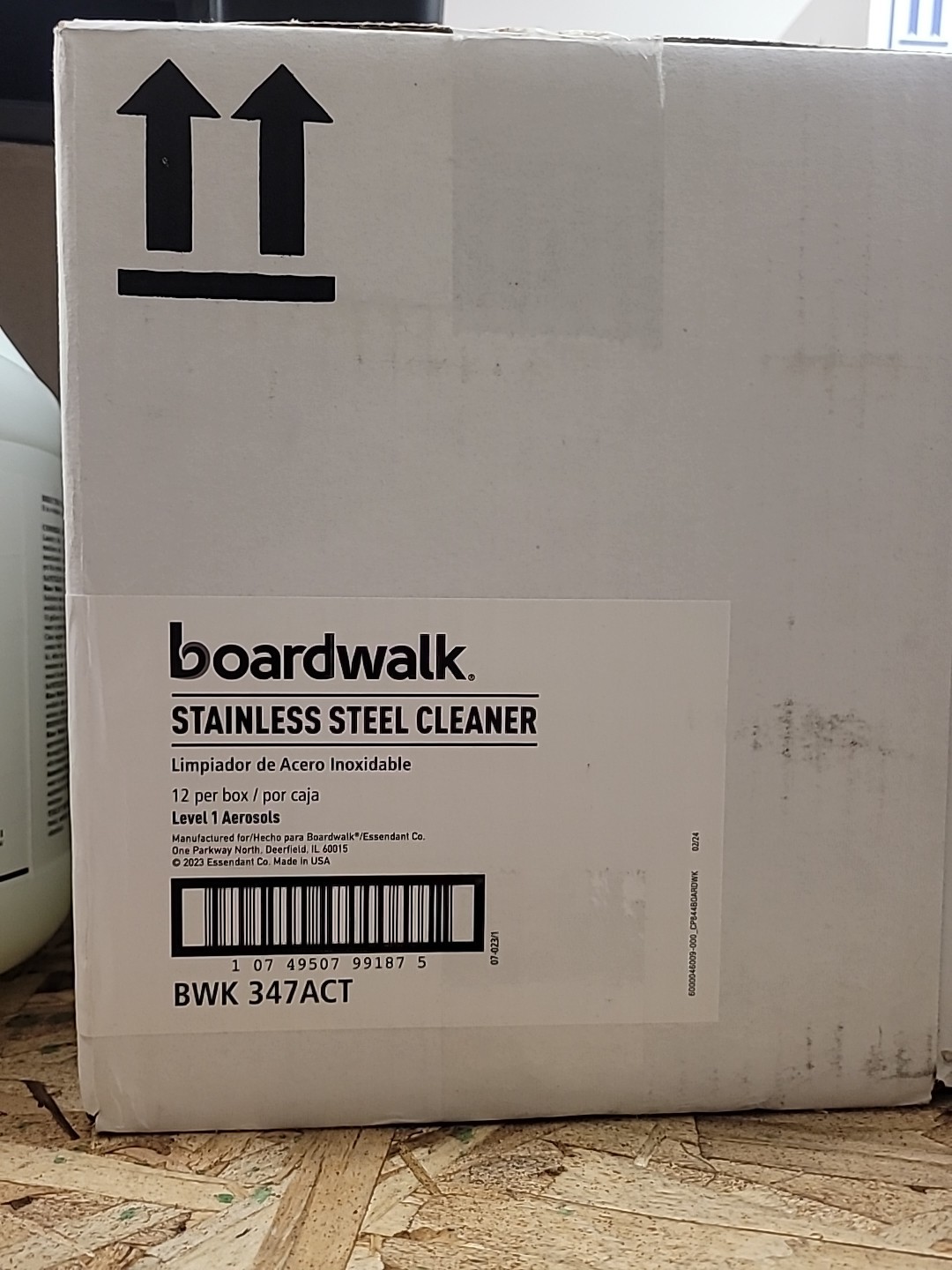 Boardwalk Stainless Steel Cleaner & Polish, 12 Cans (BWK347ACT) FULL CASE !!
