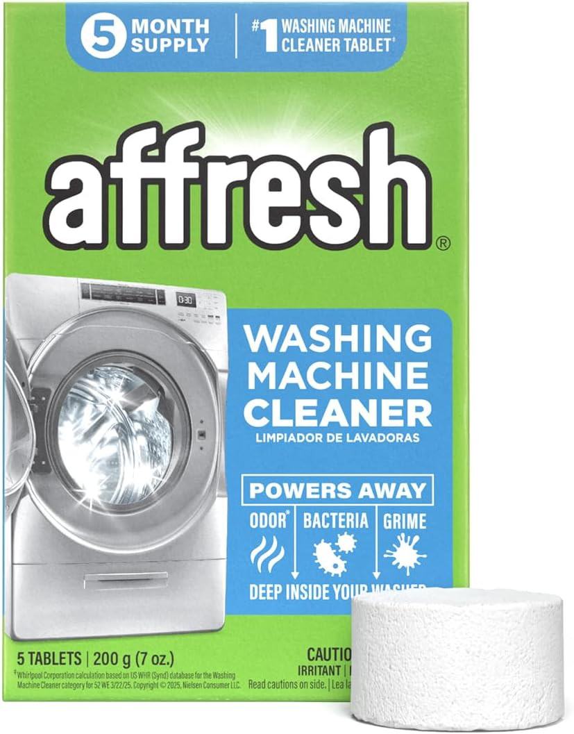 Affresh Washing Machine Cleaner, Helps Power Away Odor Causing Bacteria & Grime