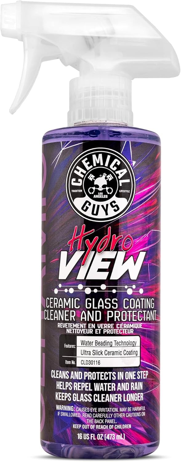 Chemical Guys HydroView Ceramic Glass Cleaner & Coating – Cleans & Adds Hydropho