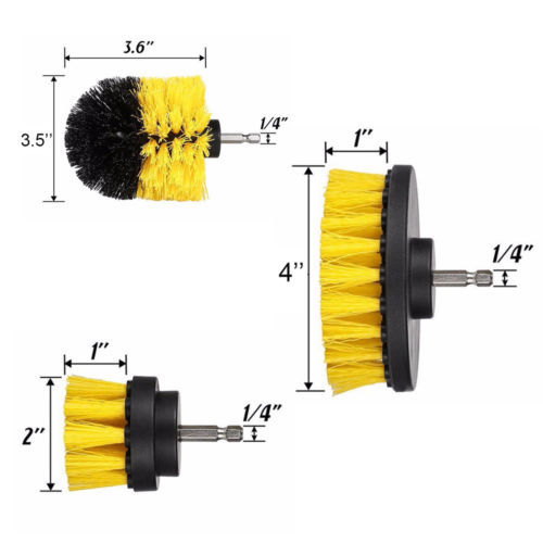 Drill Brush Set Power Scrubber Drill Attachments For Carpet Tile Grout Cleaning