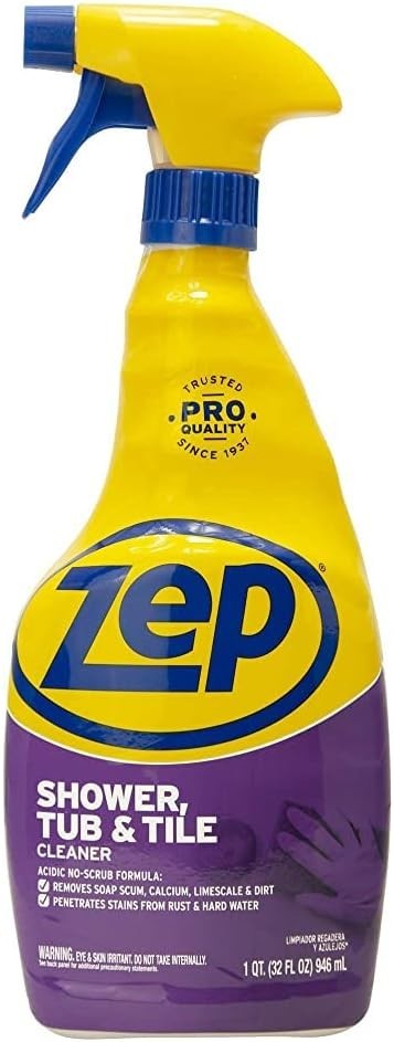 Zep Commercial Acidic Bathroom Cleaner 32 Fl Oz Removes Soap Scum and Scale