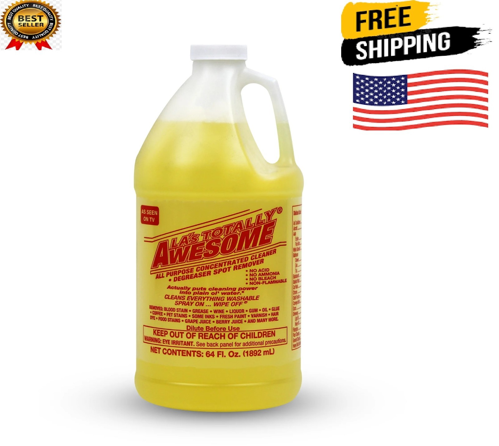 LA’s Totally Awesome All Purpose Concentrated Cleaner & Degreaser, 64 fl oz