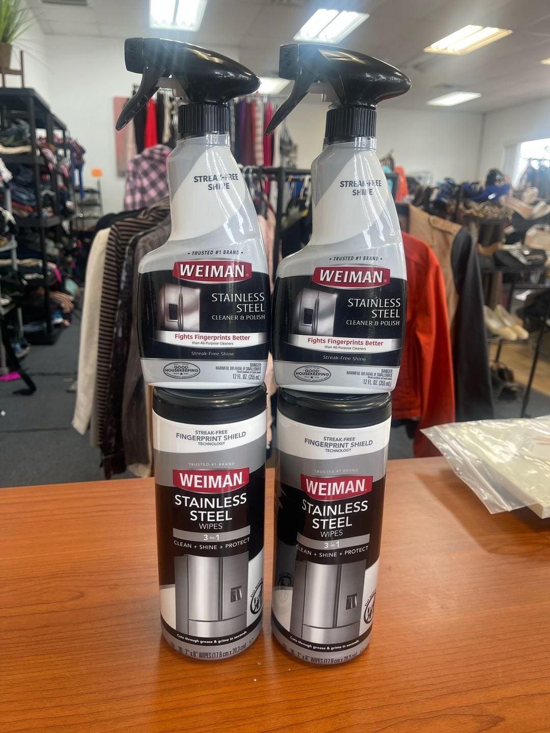 Weiman Stainless Steel Cleaning Kit Bundle: Two 12oz Cleaner & Polish Sprays and