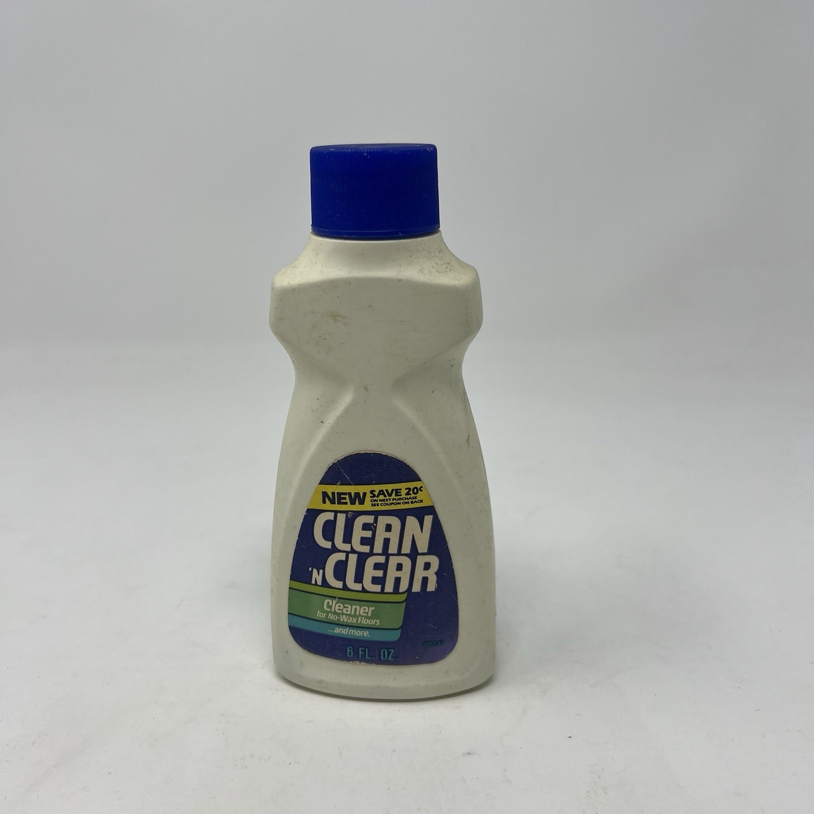 VTG Clean n Clear Cleaner No-Wax Floors Mini 6 fl oz 1980s SC Johnson