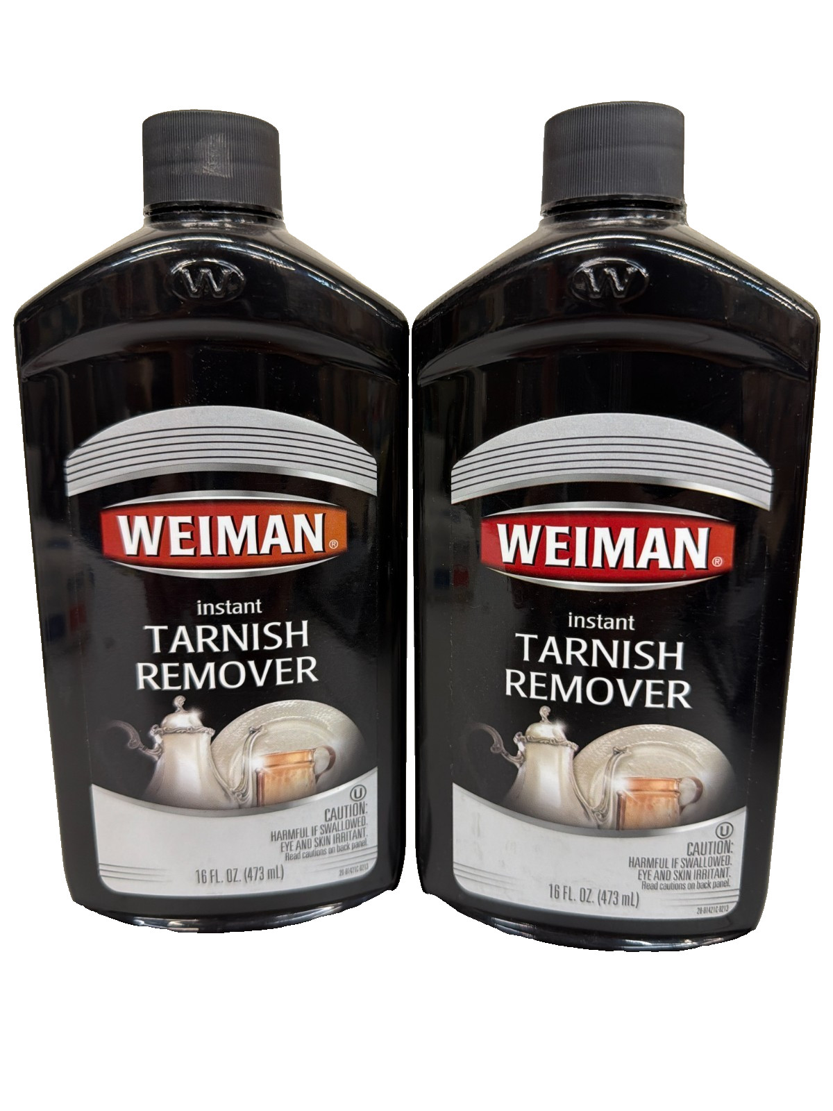 (2) Weiman Instant Tarnish Remover 16 fl oz Restores Tarnished Silver Copper NEW
