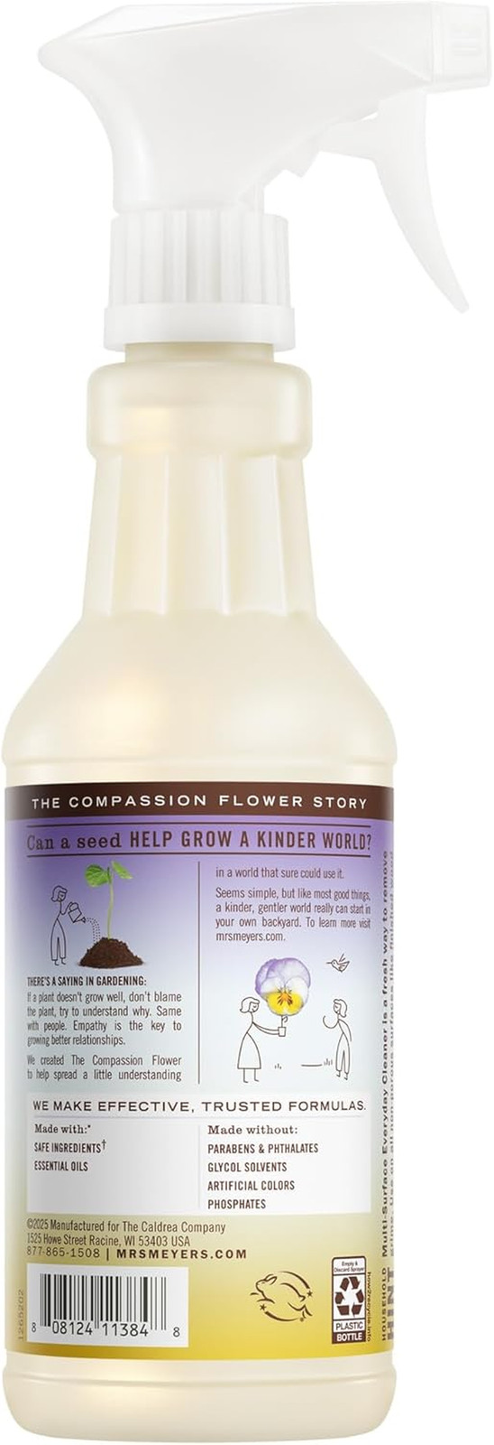 MRS. MEYER’S CLEAN DAY Multi-Surface Everyday Cleaner, Compassion Flower Scent,