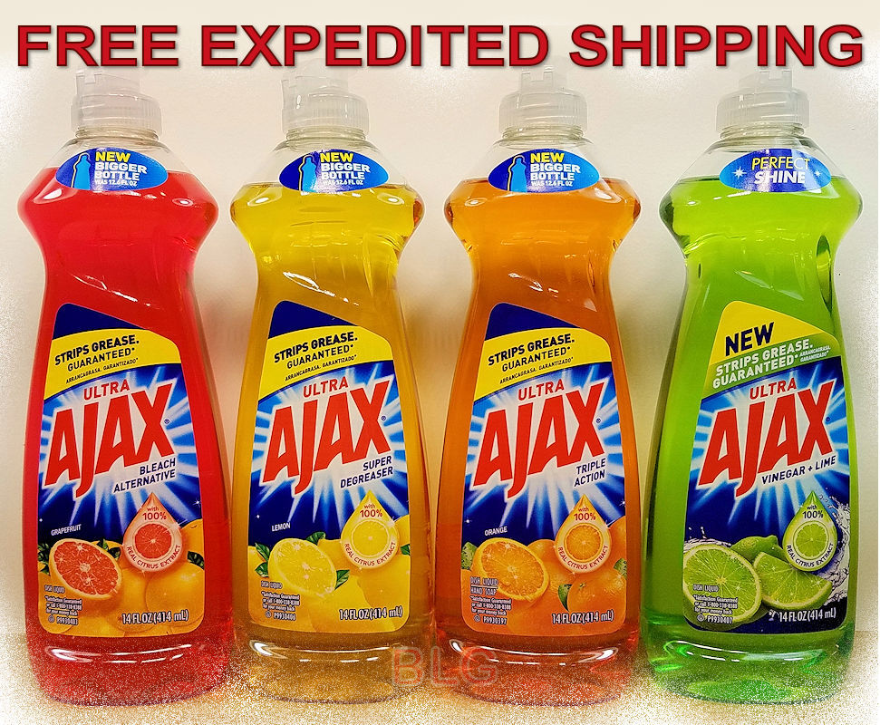 Ajax Ultra Dish Washing Detergent Liquid Soap 14oz House Kitchen Cleaner 3 Pack