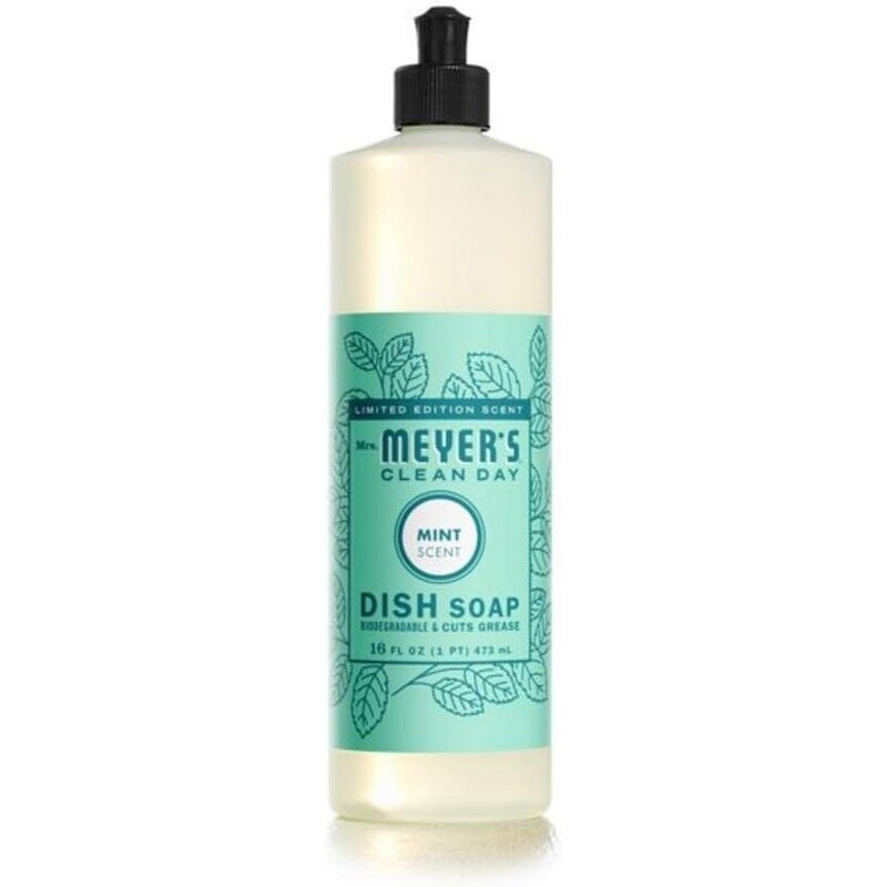Biodegradable Dish Soap Liquid Mint Fresh Scent Grease Cutter Cruelty Free 16oz