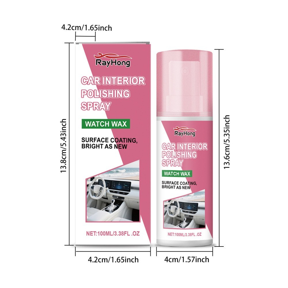 1/2/3/5X Polishing Cleaner Car Interior, Car Interior Detailer And Cleaner 100ML