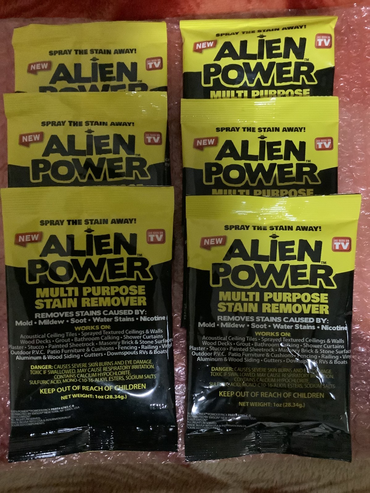 Alien Power Cleaner 6 Pack Refill Packets Only Refills Makes 144 Fl Oz !