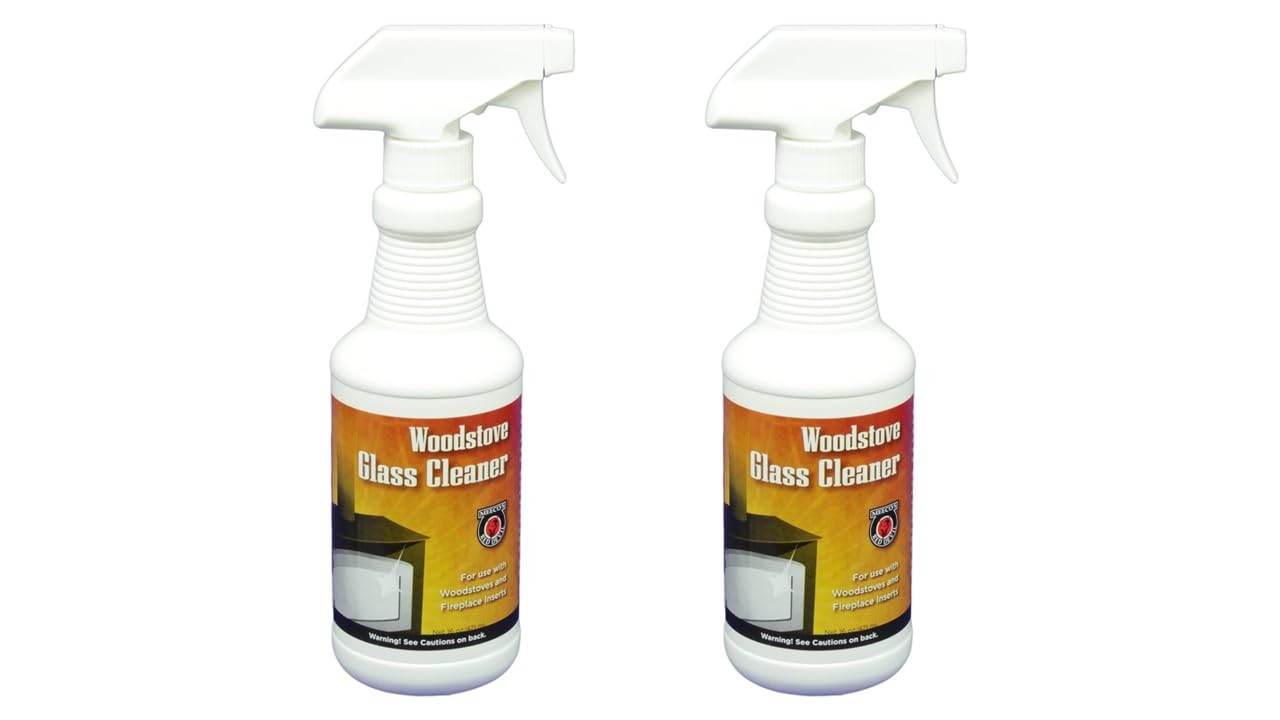 Wood Stove Glass Cleaner 2 Pack 16 fl oz Each for Wood Pellet Coal Stoves