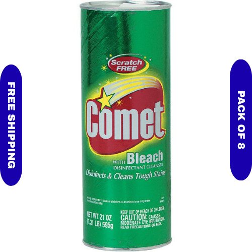Comet Scratch Free Cleaner with Bleach 21 oz Bottles Pack of 8 Multi-Surface