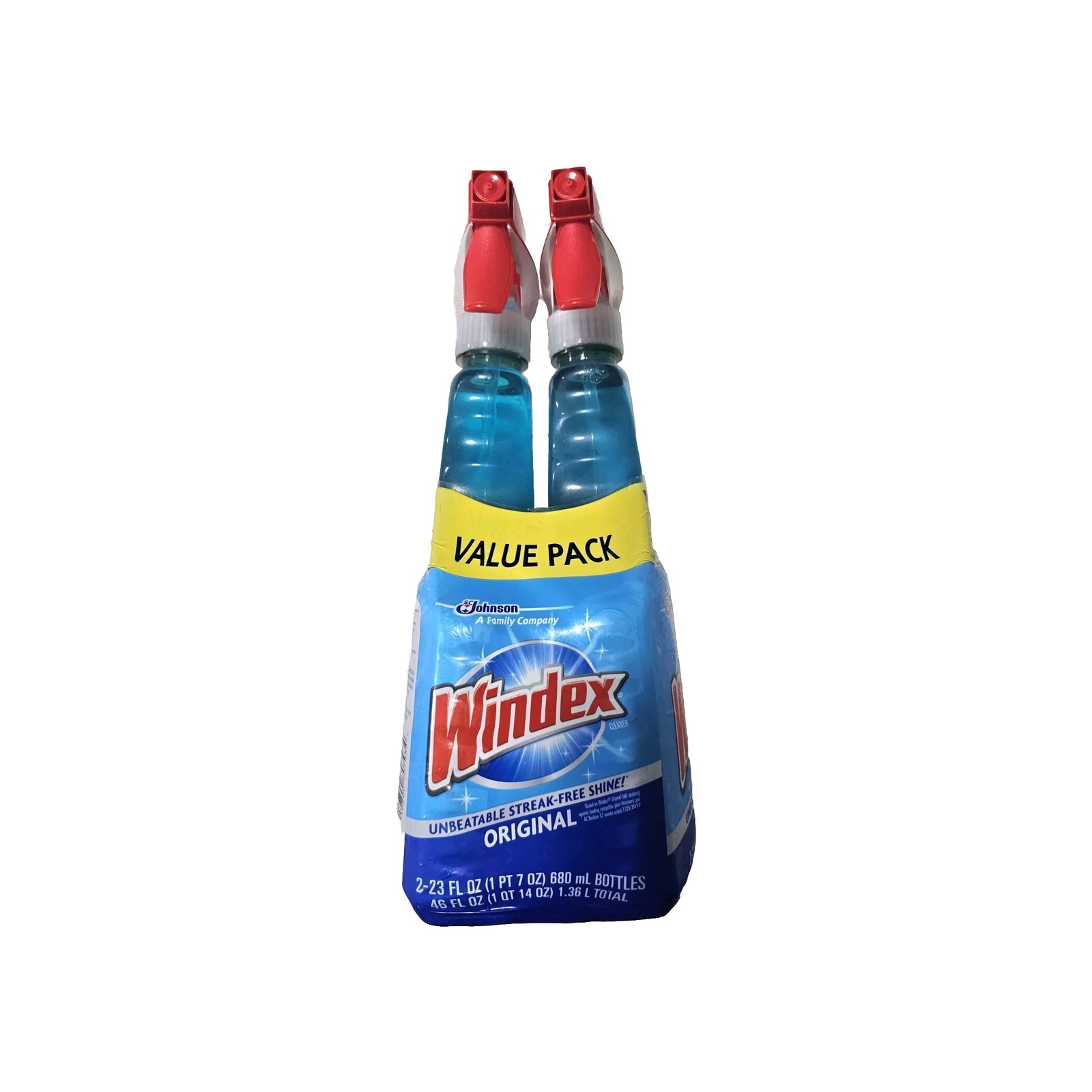 Windex Glass and Window Cleaner Spray Bottle, Original Blue, 23 fl oz Pack of 2