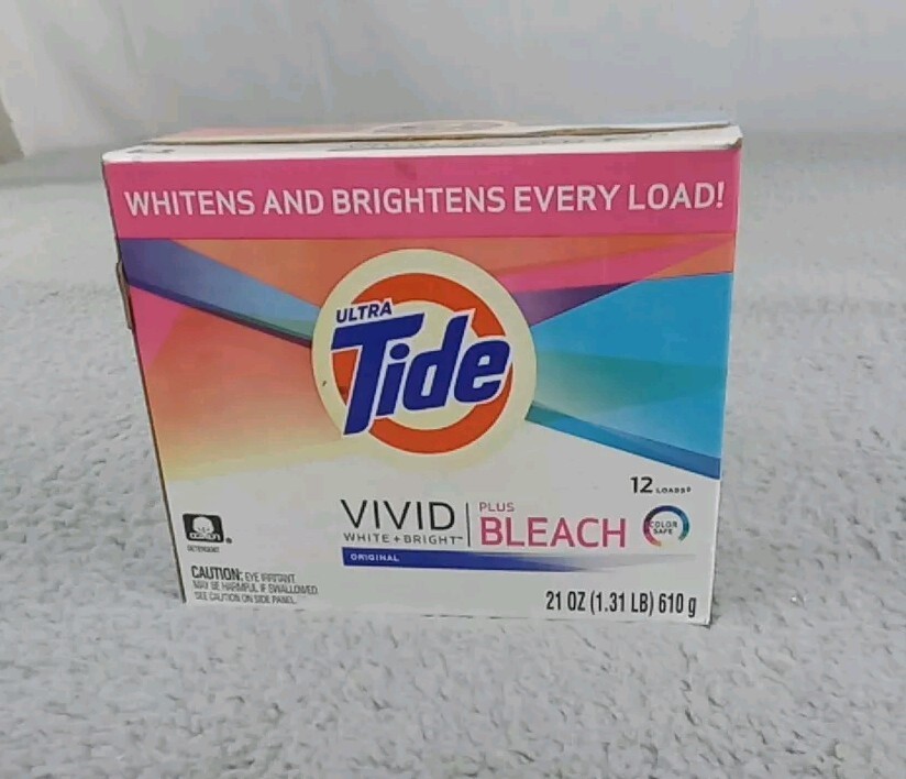 ULTRA Tide VIVID white + bright with bleach Laundry Detergent Powder 21 Oz