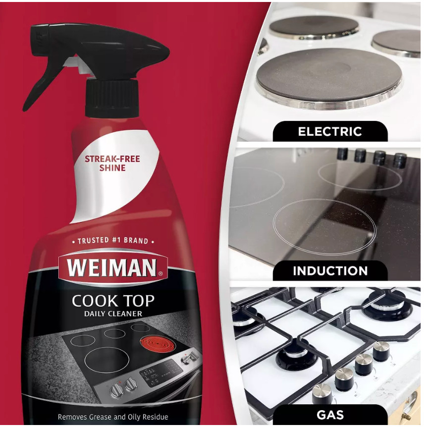 Weiman Cook Top Daily Cleaner Trigger Spray Bottle Streak Free Shine 12 oz NEW