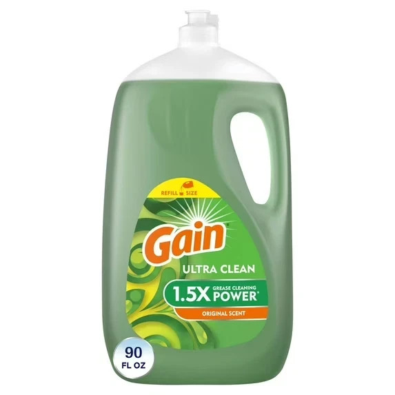 Gain Ultra Dishwashing Liquid Dish Soap, Original Scent, 90.0 fl oz..
