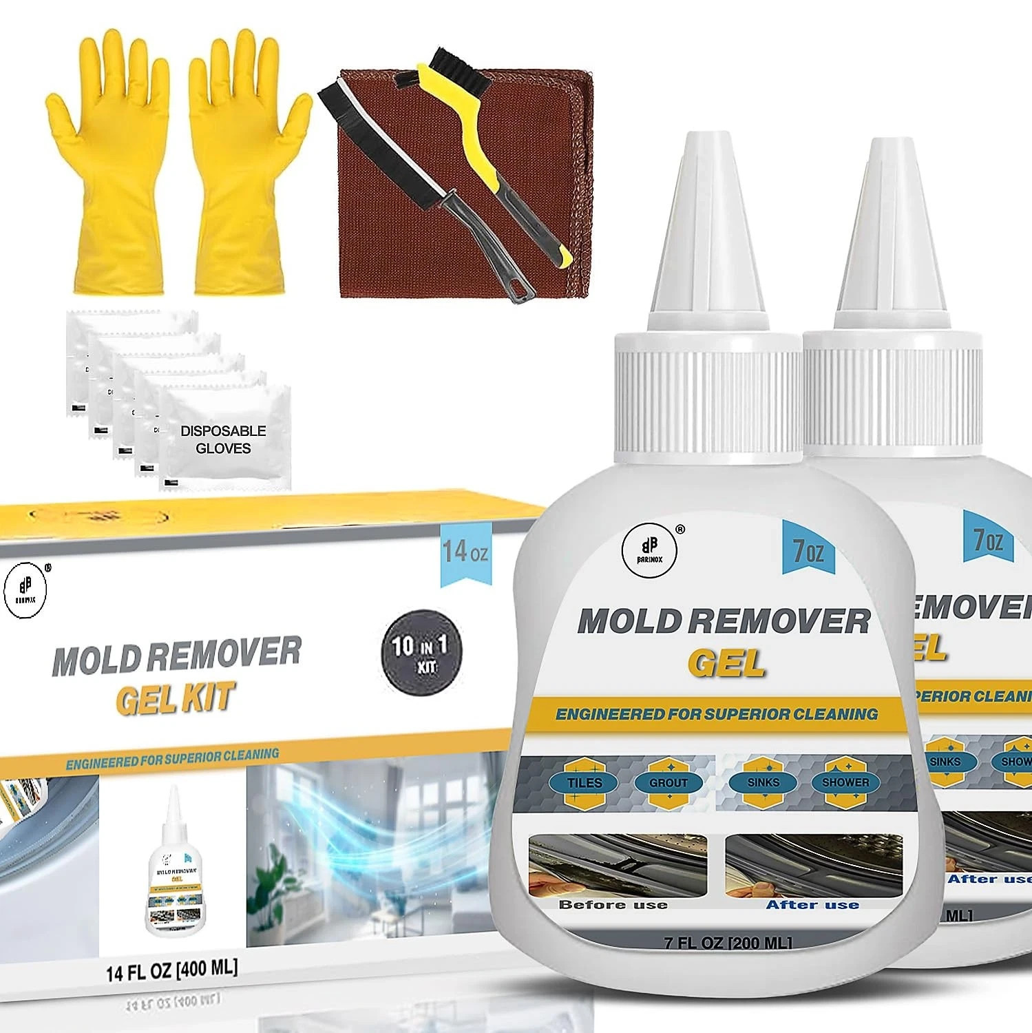 Household Mol-d – Stain Cleaning Kit – 14 FL Oz / 10 in 1 Premium Cleaning – …