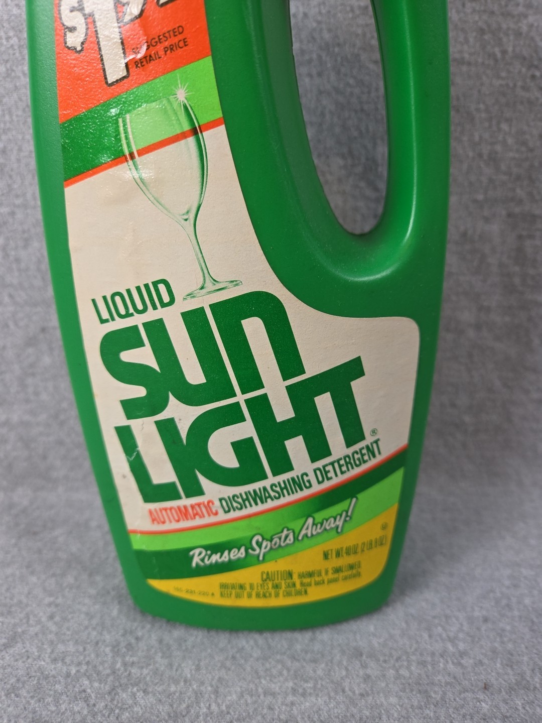 Sunlight Liquid Automatic Dishwashing Detergent 1987 Vintage 40oz Old Stock NEW