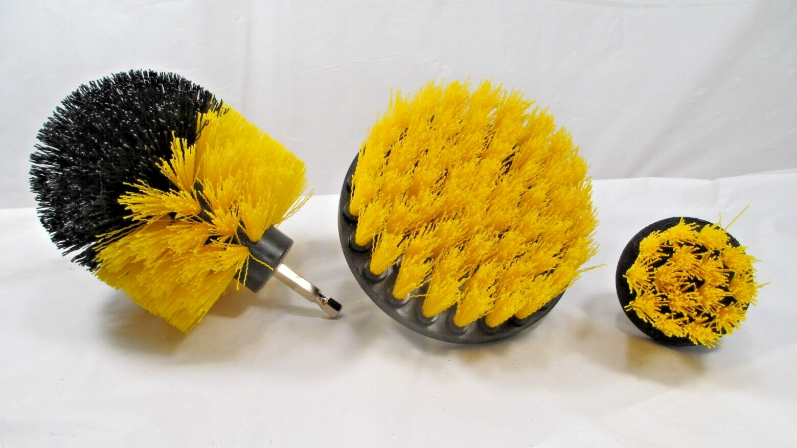 Drill Brush Set 3 pcs SHOWER TILE, TOILET BOWL 3 1/2″, 1 3/4″ , 3 1/2 ” NEW