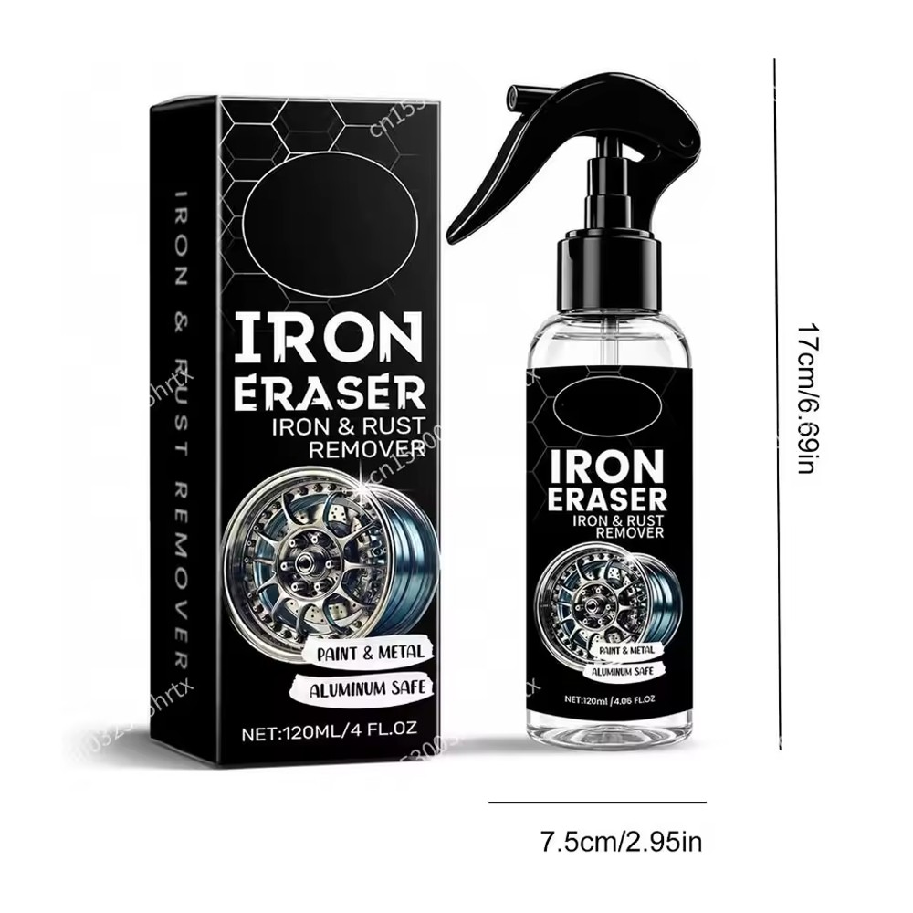 Iron Eraser Rust Remover Spray, Car Wheel Paint Brake Dust Fast Cleaner 120ML US