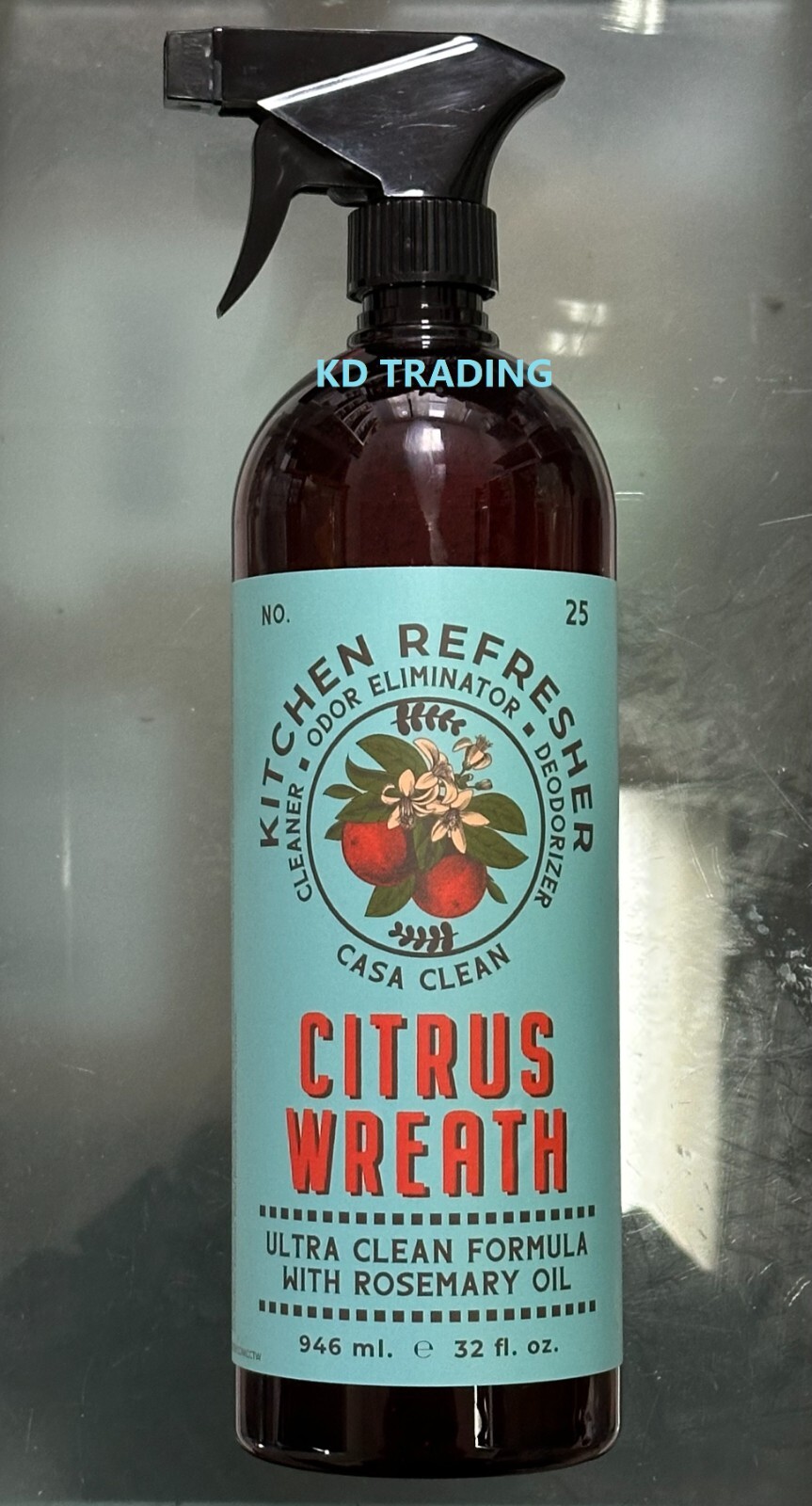 KITCHEN REFRESHER Cleaner Odor Eliminator Deodorizer 946ml CITRUS WREATH