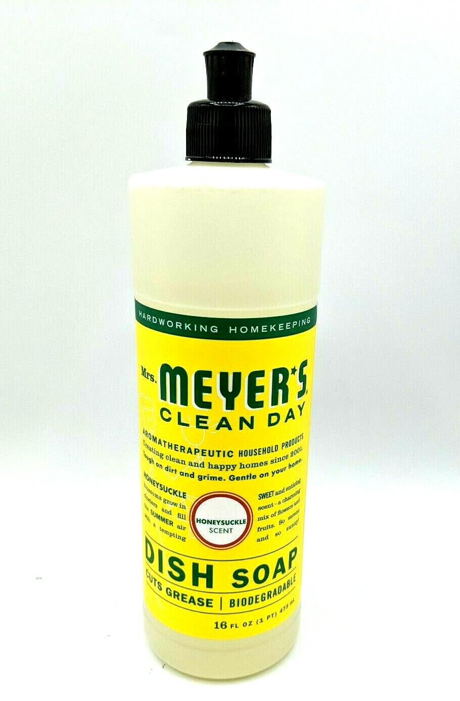Mrs Meyers Clean Day Aromatherapeutic Dish Soap, Honeysuckle Scent, 16 fl oz