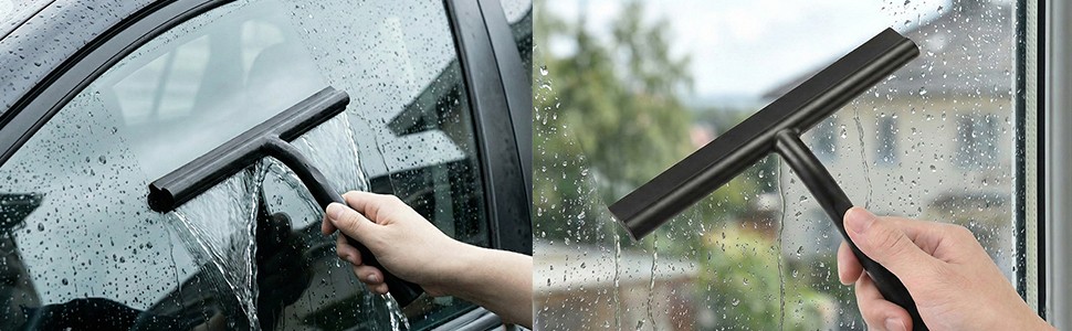 All-in-One Silicone Shower Squeegee with Built-in Large Hook, 145° Ergonomic