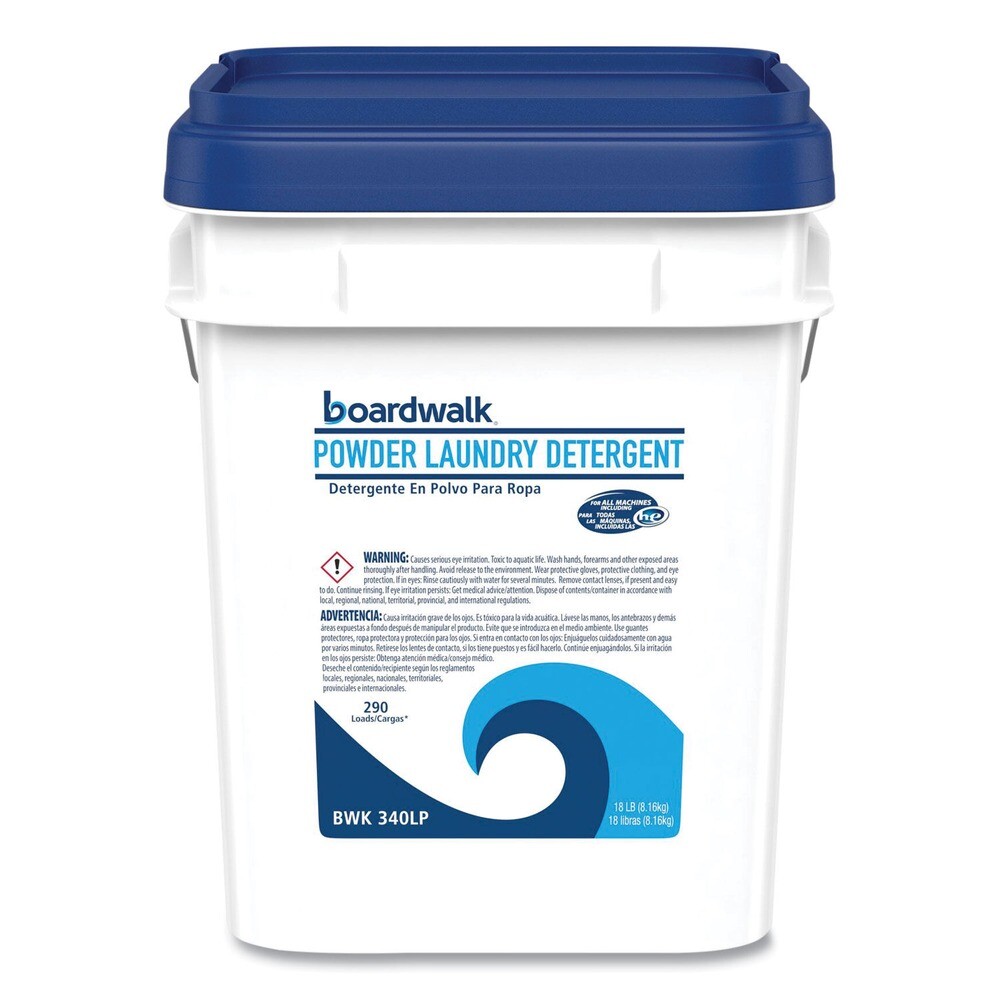 Boardwalk 340LP 18 lbs. Laundry Detergent Powder – Crisp Clean Scent New