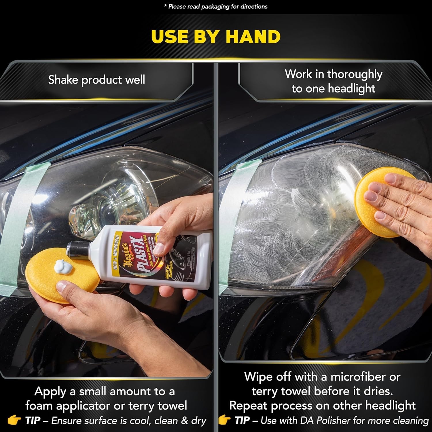 PlastX Clear Plastic Polish, Fast & Easy Clear Plastic Restorer for Headlight…