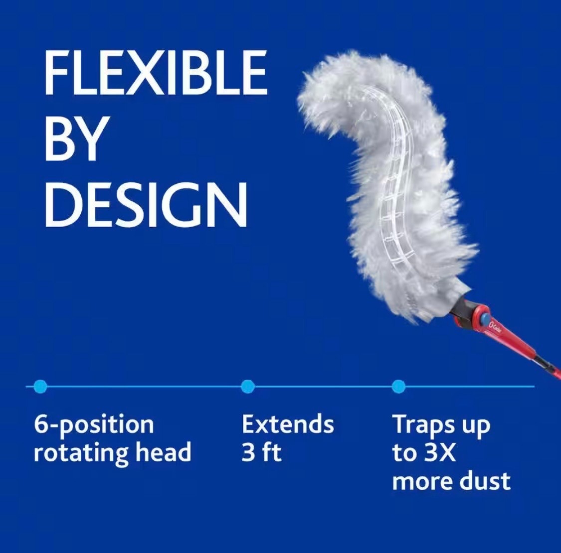 O-Cedar Flex & Catch Heavy Duty Dusting Kit – 5 Duster Refills – Extend to 3 FT
