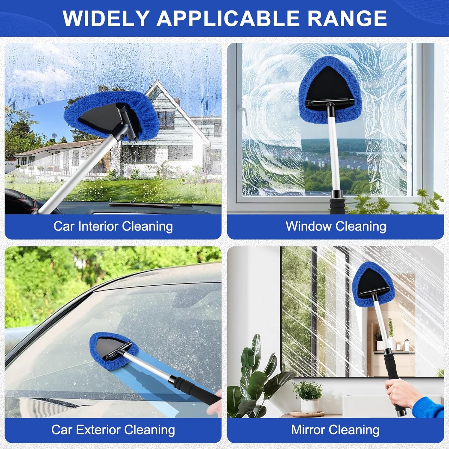 5pcs Windshield Cleaning Tool Kit Car Window Glass Wiper Cleaner Brush Reusable