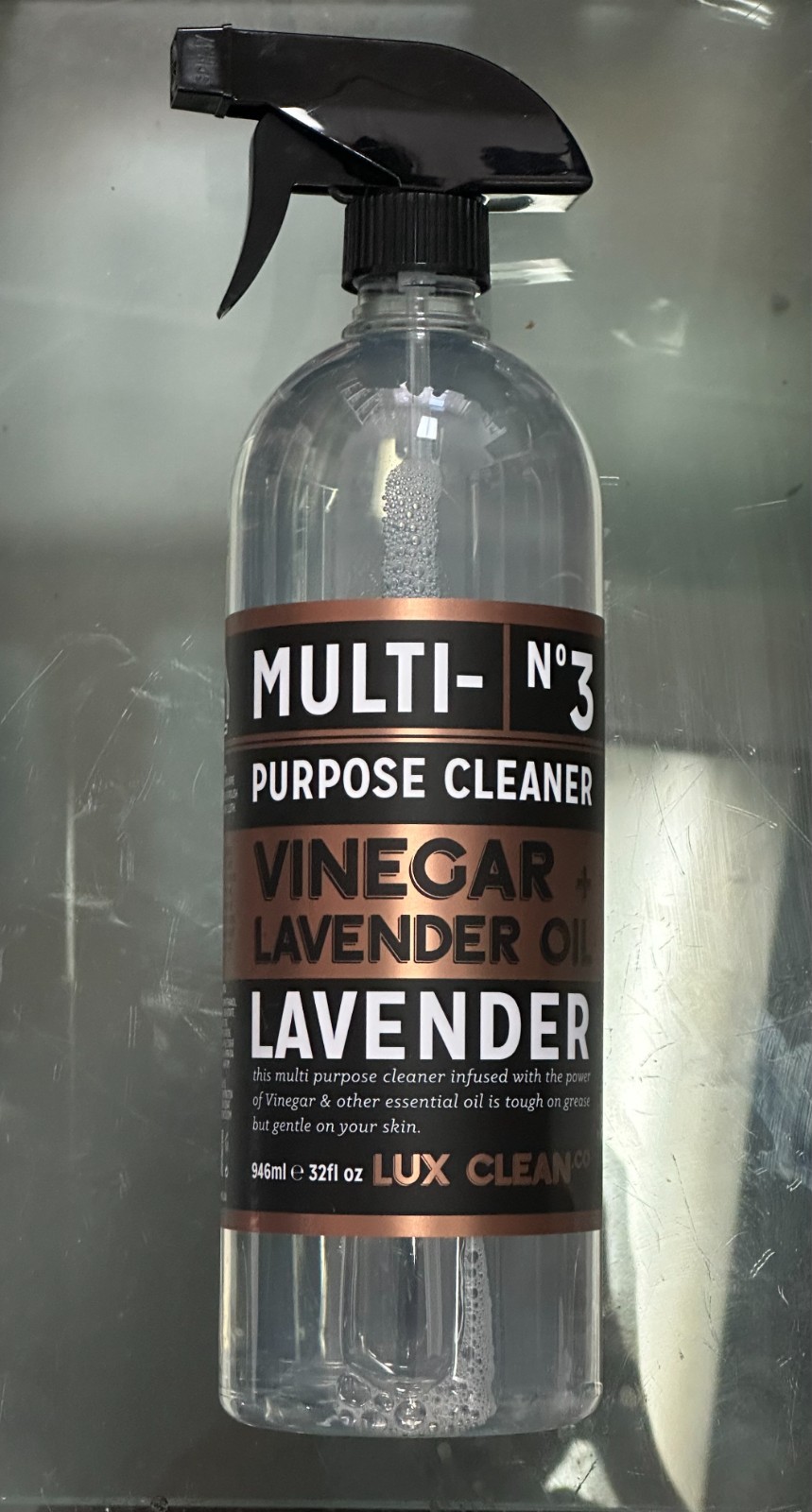 LUX CLEAN ~ VINEGAR + LAVENDER OIL Kitchen Refresh Cleaner Odor Deodorizer 946ml