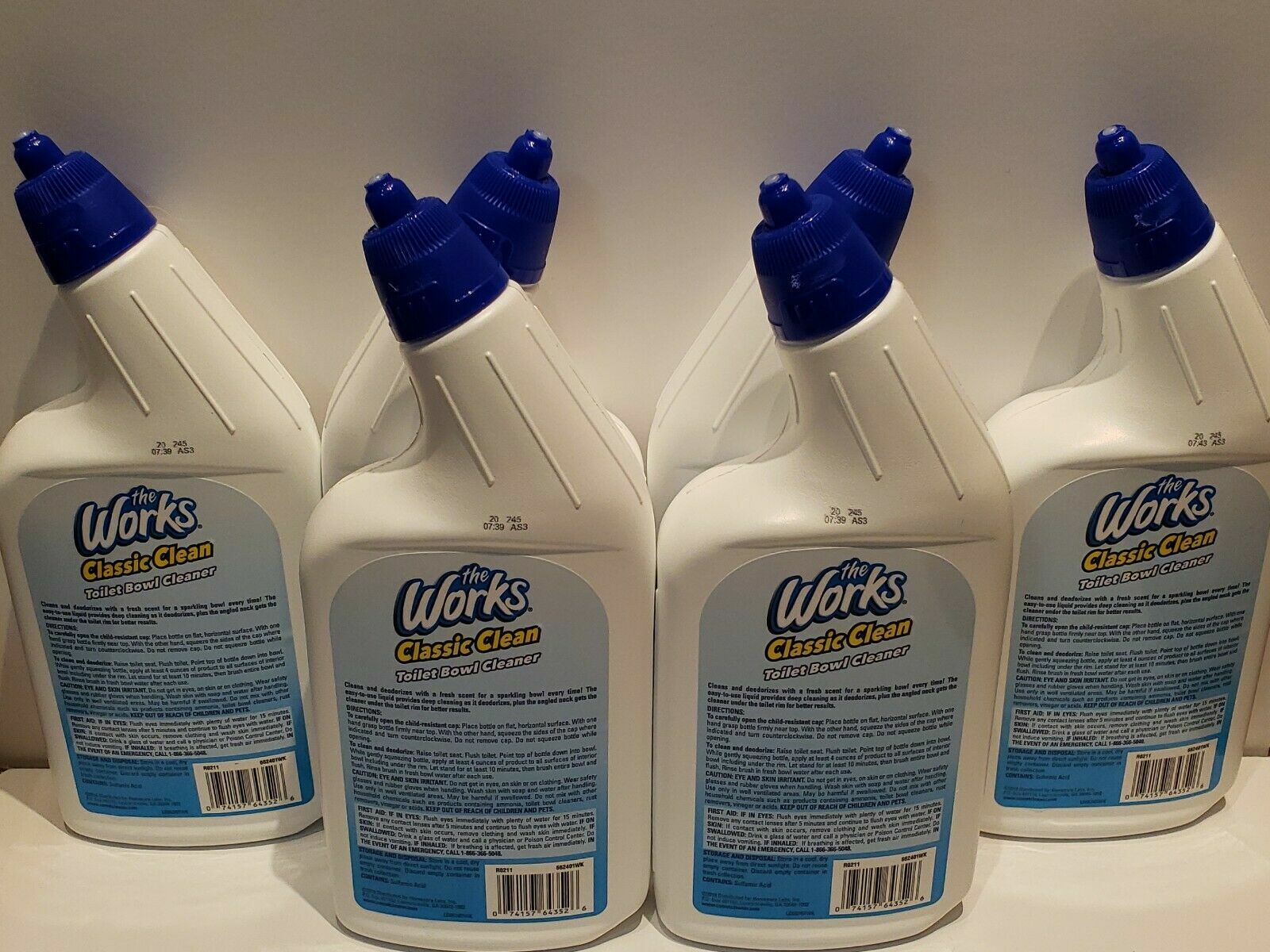 Lot Of 6 Toilet Bowl Cleaner, The Works 24 fl oz x 6 Bottles Fast Shipping