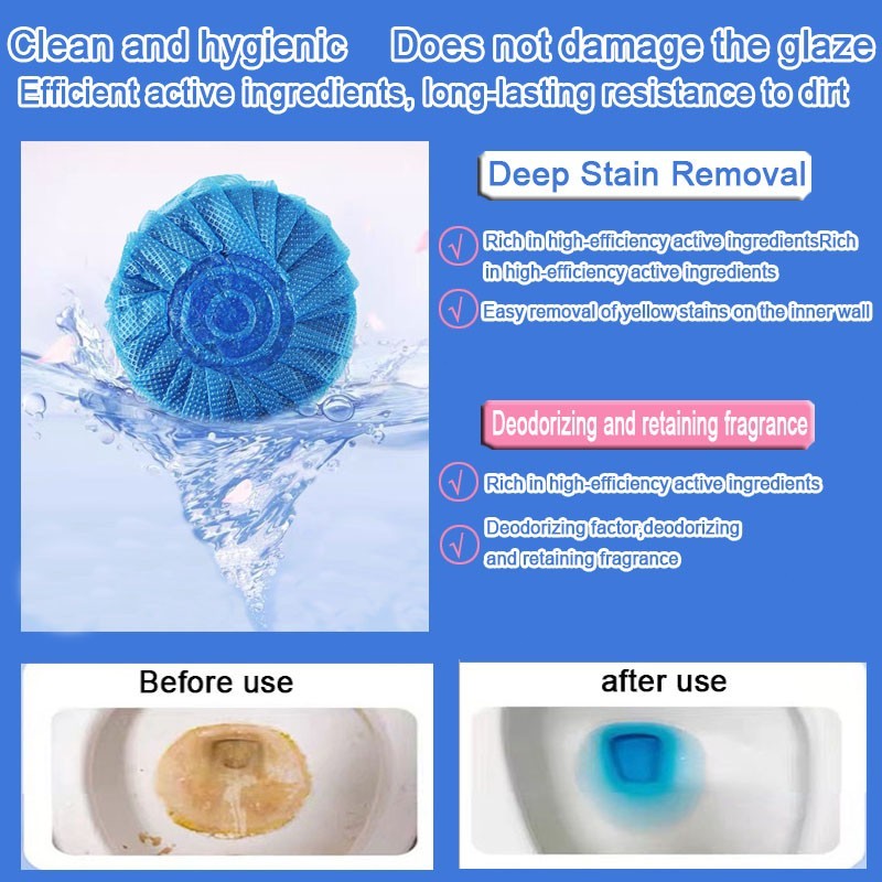 Toilet Cleaning Tablets – Deep Stain Removal&Long-Lasting Freshness,Ocean Fresh