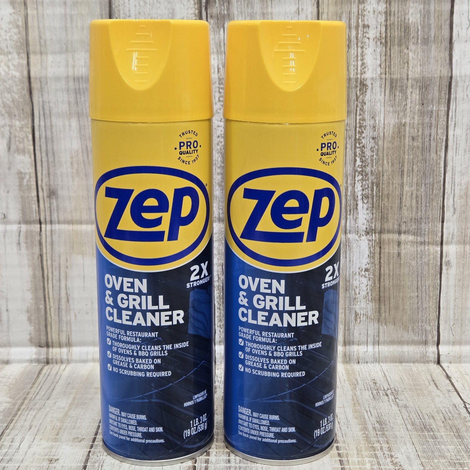2 Cans Of Zep Oven and Grill Cleaner 19 oz – Heavy Duty Dissolves Grease