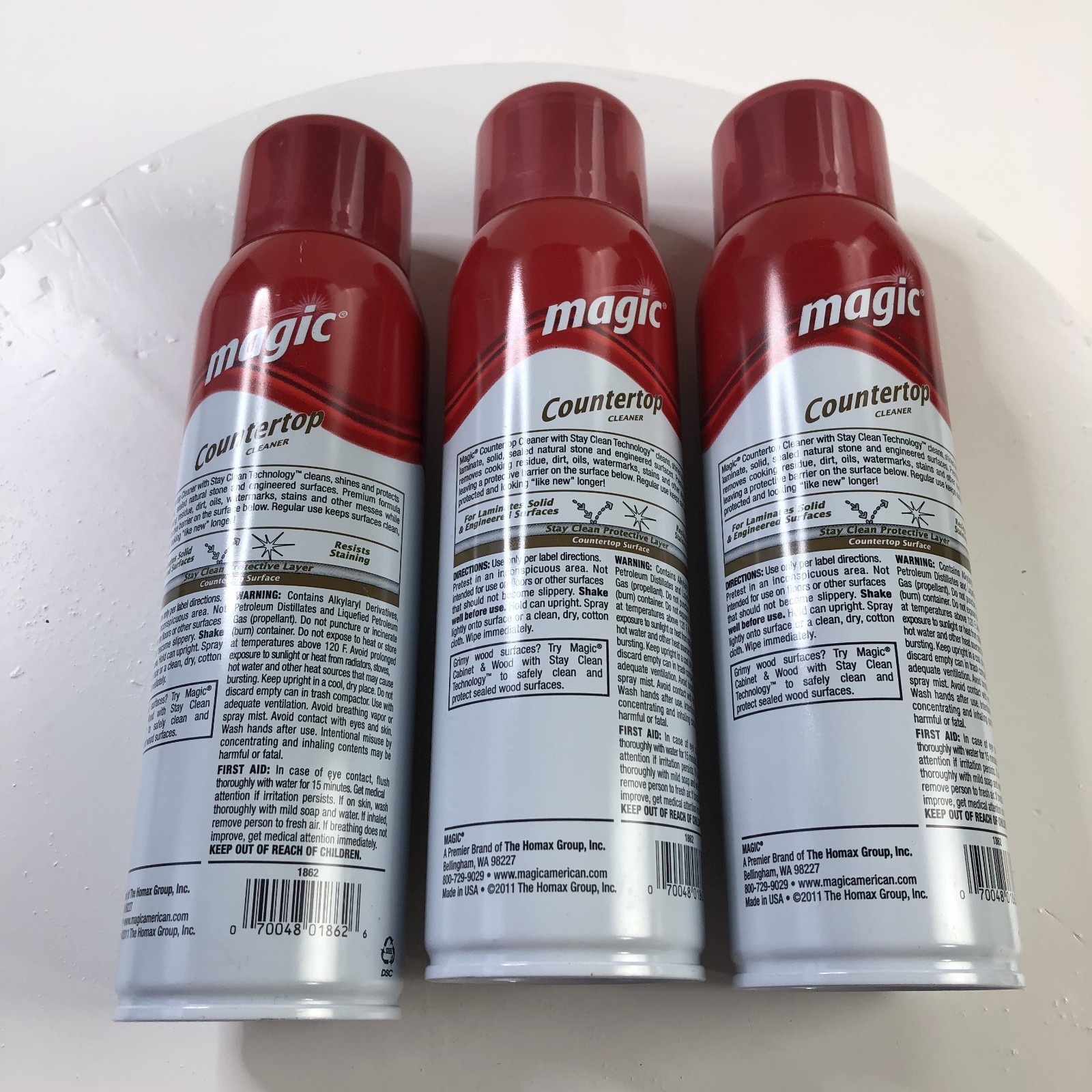 Magic Countertop Cleaner 17 oz Aerosol Spray Can Discontinued Lot of 3 NEW