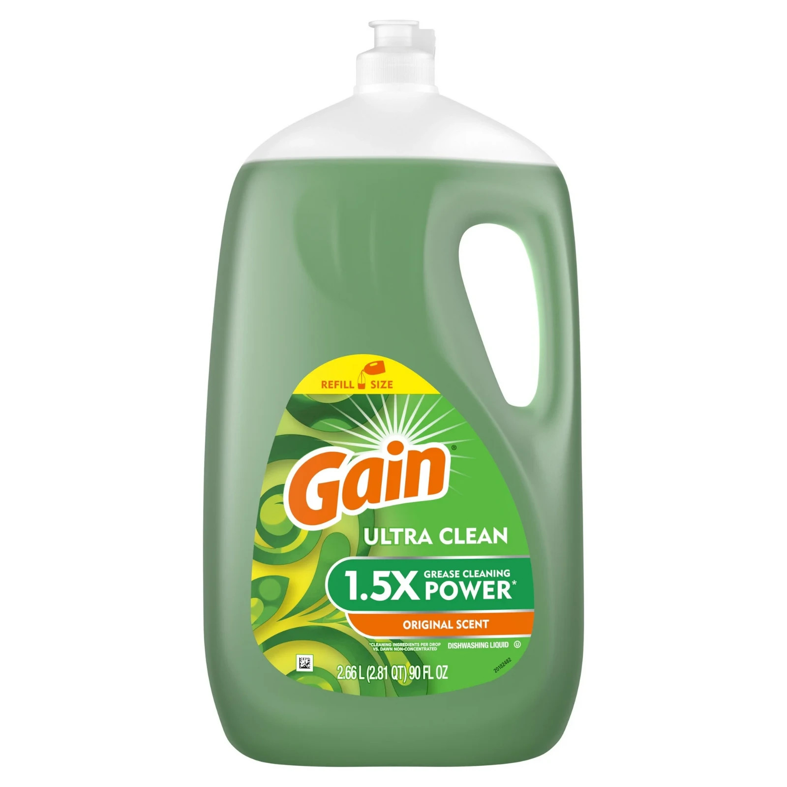Gain Ultra Dishwashing Liquid Dish Soap Original Scent 90 fl oz Bulk Kitchen