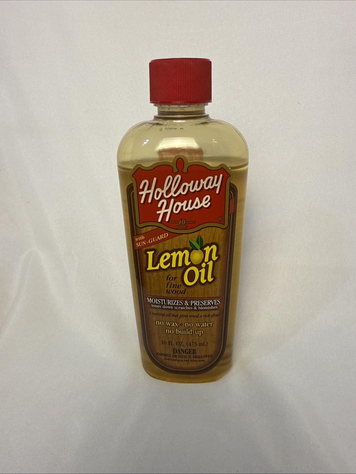 Holloway House Lemon Oil Fine Wood Furniture Antiques Polish Cleaner 16 fl oz. *