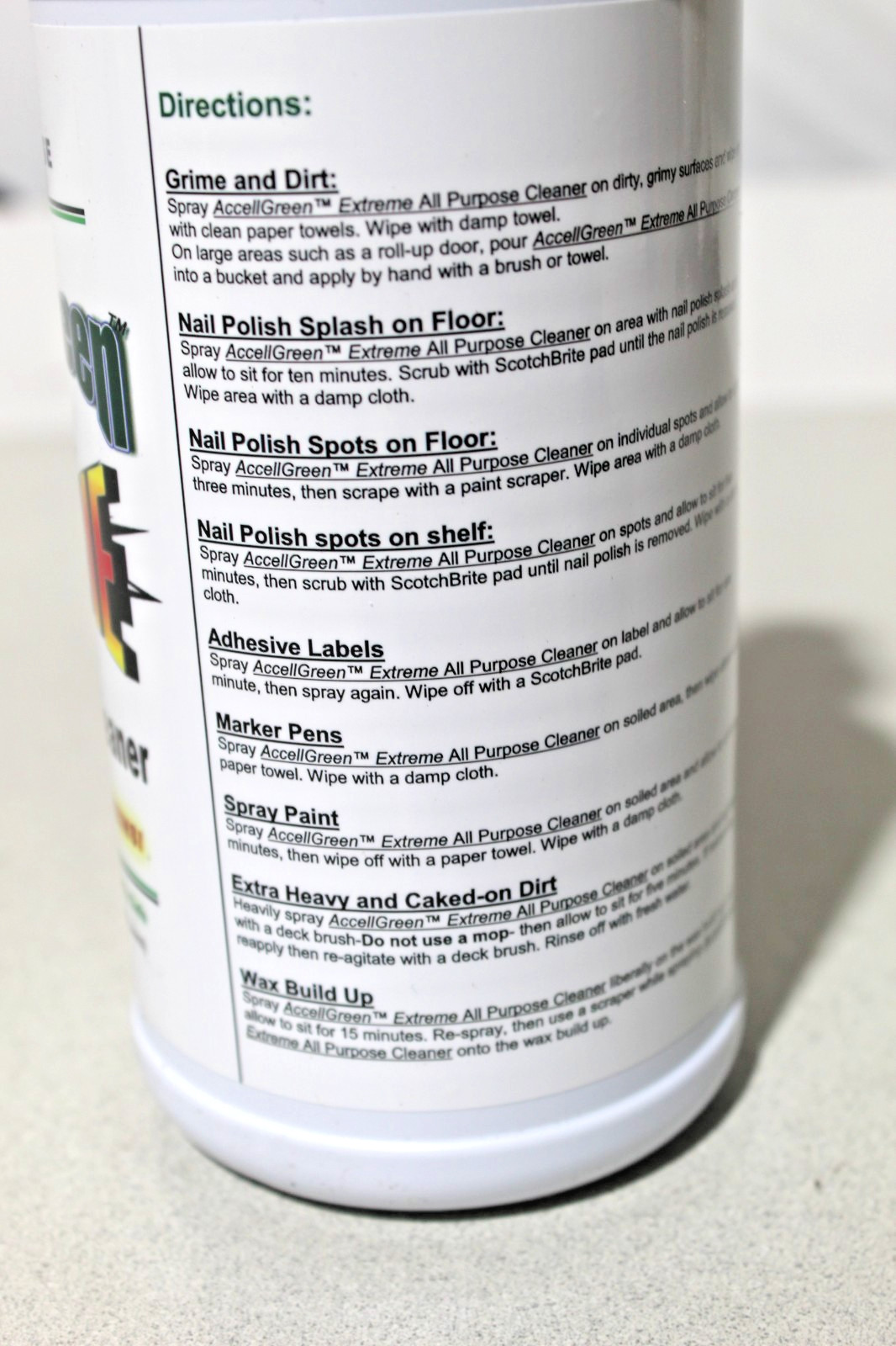 Accellgreen Extreme All purpose cleaner 12 units in a box