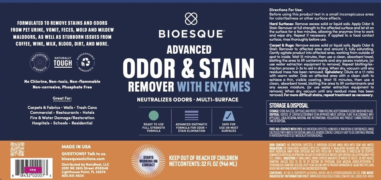 Advanced Odor & Stain with Enzymes, 32 Fl Oz (Pack of 1)