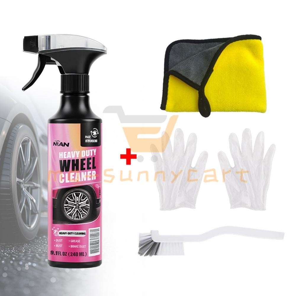 1-3Pack 270ml Powerful Wheel Cleaner Repair Polishing Car Rim Tire Cleaning Kit