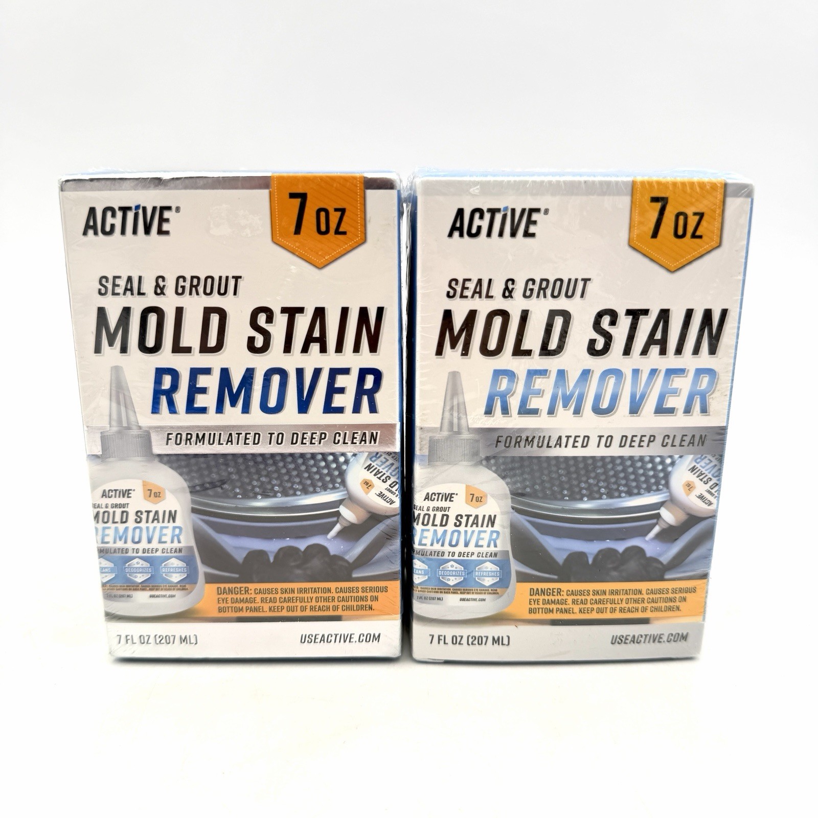 (2 PACK SET) Active Seal & Grout Mold Stain Remover, 7fl oz