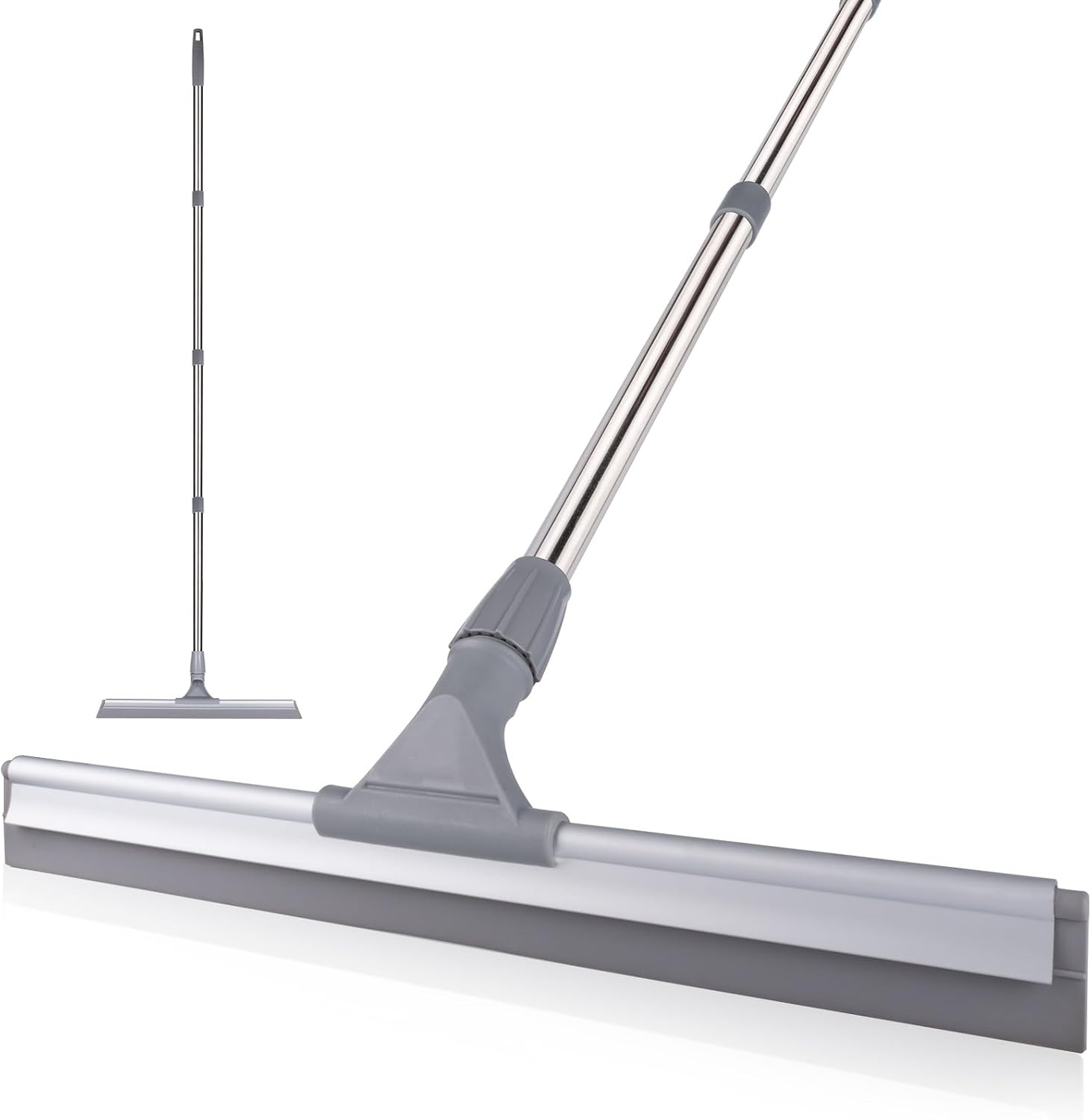 Floor Squeegee, Squeegee Broom for Floor with 62″ Long Handle, Shower Squeegee f