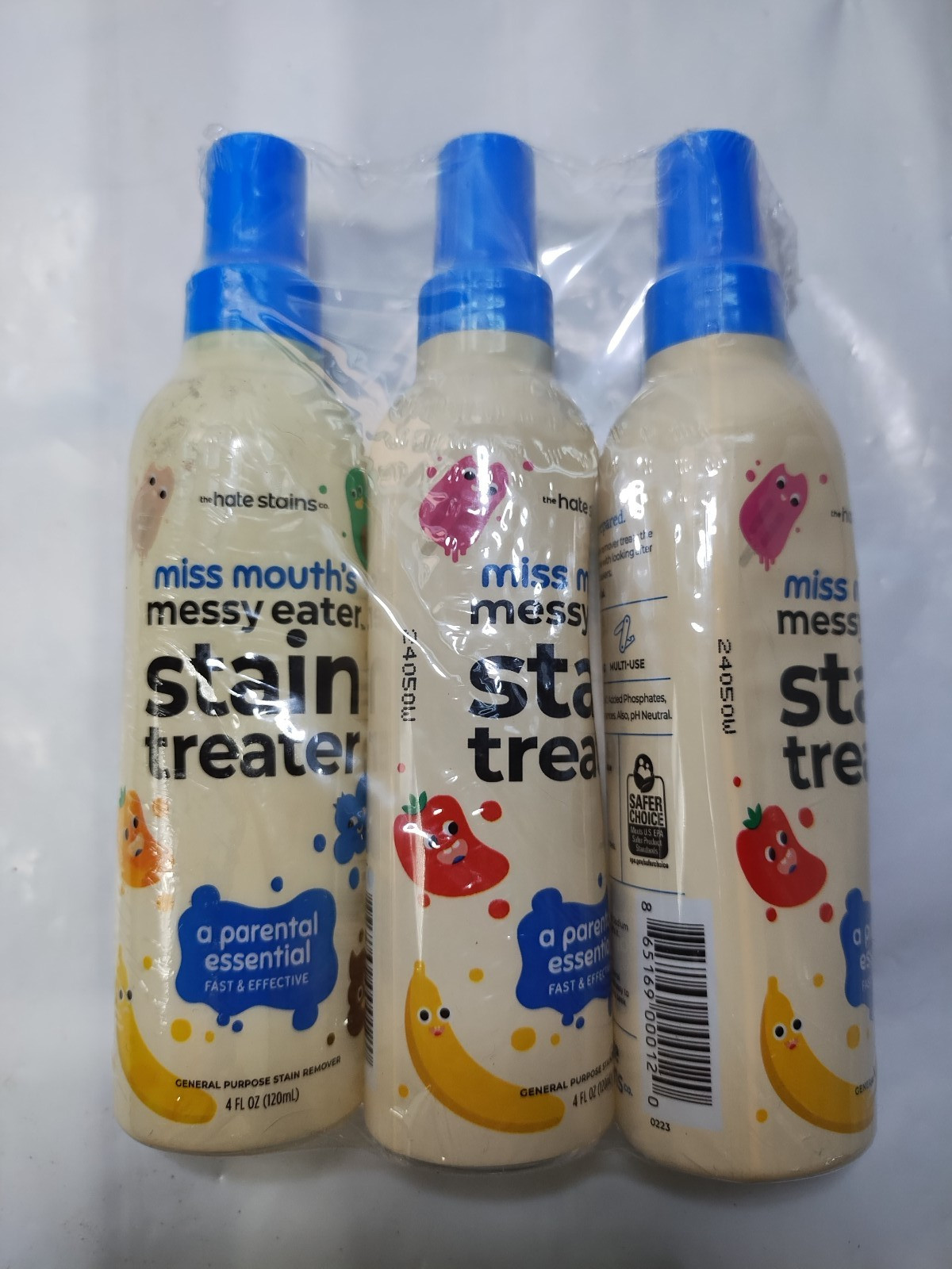 Miss Mouth’s Messy Eater Stain Treater Spray – 4 fl oz, Box Of 24, 8 Packs of 3.
