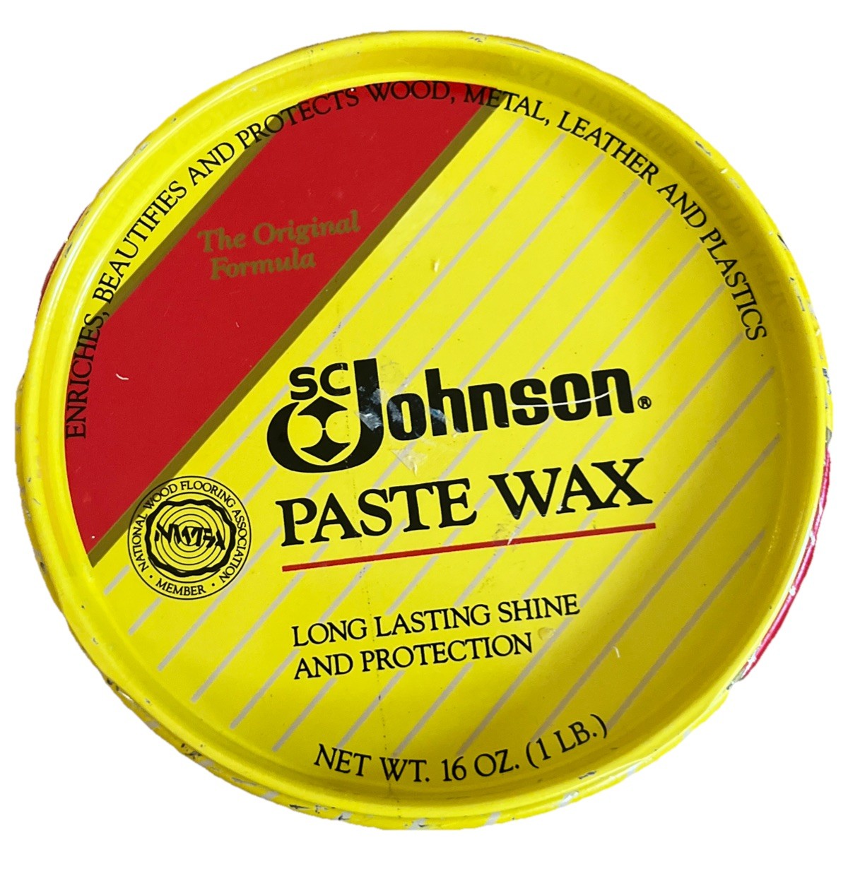SC Johnson Paste Wax The Original Formula Open Can 60% Full Item Discontinued