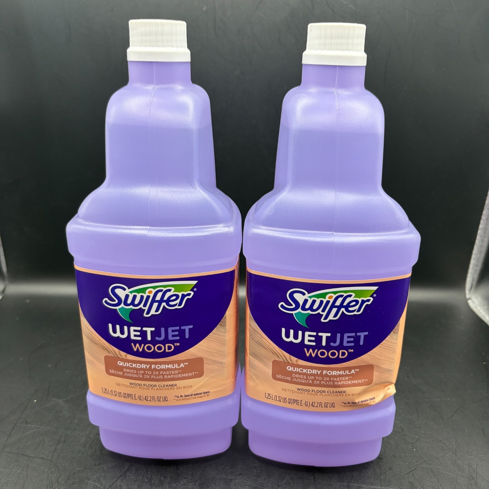 Swiffer WetJet Wood Floor Cleaner Refill 1.25L – 2 Pack – QuickDry Formula -NEW